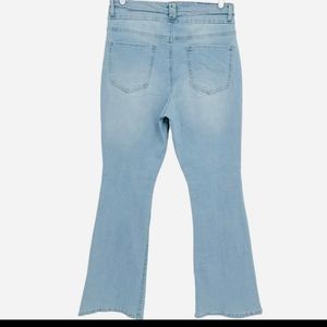 Women's Blue Spice High Waist Flare Leg Light Blue Stretch Jeans